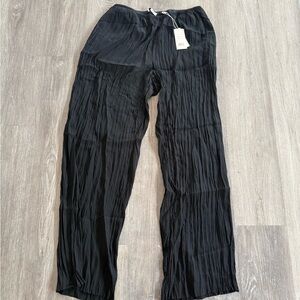Vince Women’s Crinkled Textured Black Dress Pants - New with Tags